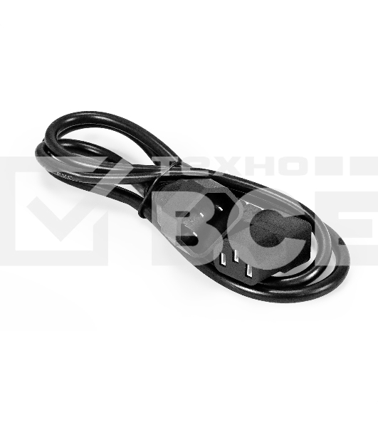 Кабель питания ExeGate Special EC-1S (C13 угловой->C14, 3*1.0mm2, CCA, черный, 1м)