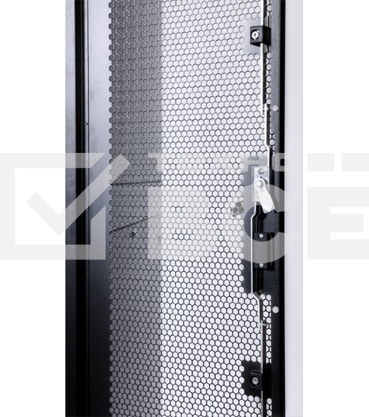 Шкаф серверный ПРОФ напольный 42U (800x1000) дверь перфор. 2 шт., черный, в сборе (ШТК-СП-42.8.10-44АА-9005)