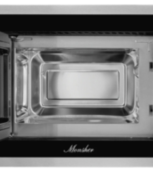 Встраиваемая микроволновая печь Monsher MMH 1020 BX, 700 Вт, High-Tech, 20 л, черный+нерж.