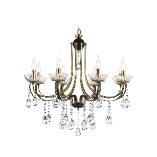 Светильник Ambrella light TR4953/8 BK/GD/CL черный/золото/прозрачный E14*8 max 40W D740*735