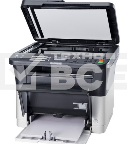 МФУ лазерный Kyocera Ecosys FS-1025MFP (1102M63RU0/1102M63RUV/1102M63RU2/1102M63NX2/1102M63DZ2), A4, ч/б, печ. до 25 стр/мин., скан. до 18 стр/мин. (ч/б) 6 стр/мин. (цвет), 600 x 1800 dpi (печать) 600x600dpi (скан), USB, RJ-45