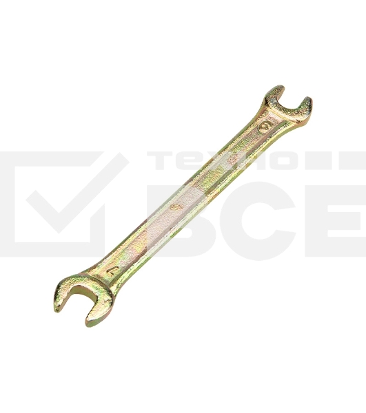 Ключ гаечный рожковый Rexant 6х7 мм, желтый цинк