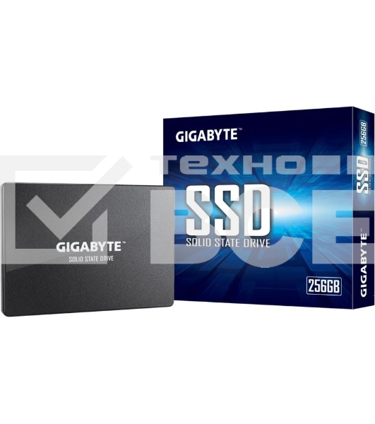 Накопитель SSD Gigabyte, 256Gb, 2.5', SATA III, R/W 520/500