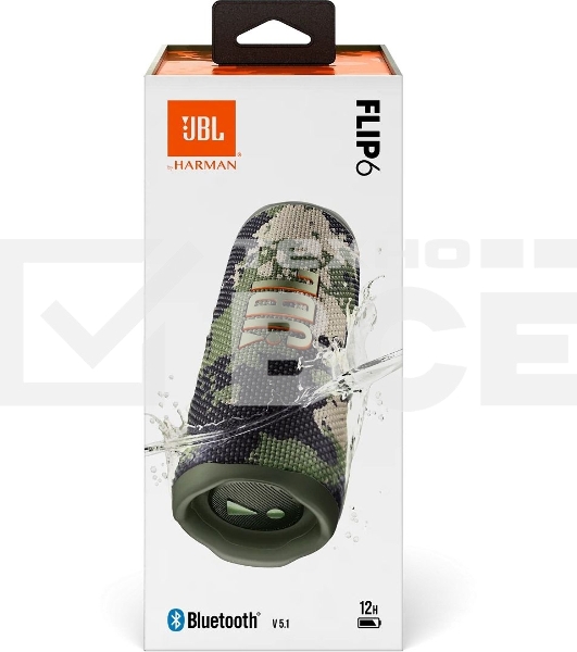 Портативная акустика JBL Flip 6, камуфляж