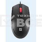 Мышь проводная Defender Delta MM-523 черный, 1000 dpi, USB, кнопки - 3, фото2