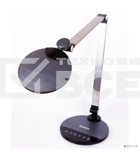 Светильник настольный Camelion KD-865 C48 черный металлик LED (10 Вт,230В,600 лм,сенс.рег.ярк и цвет.темп)