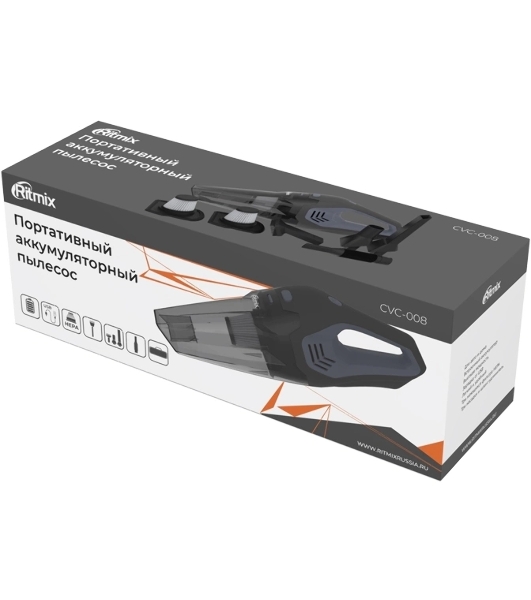 Пылесос Автомобильный Ritmix CVC-008 черный 70Вт