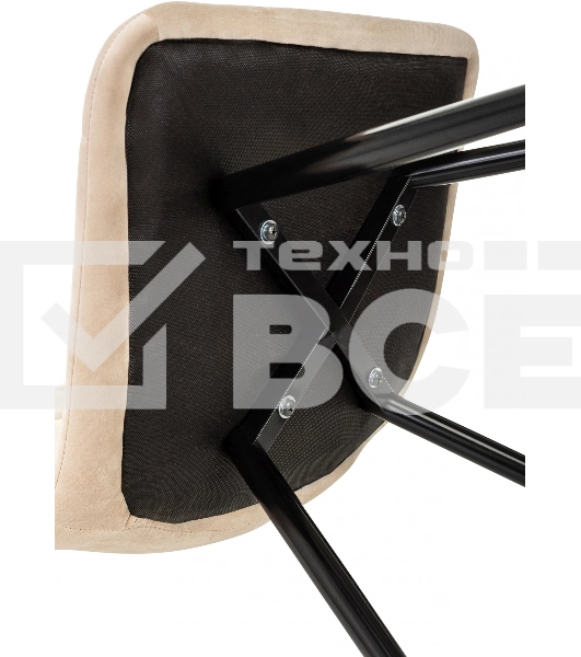 Стул для дома Бюрократ CH-K1_4 комплект 4 шт бежевый Holland 06 металл черный на ножках (CH-K1_1/HL07_4)