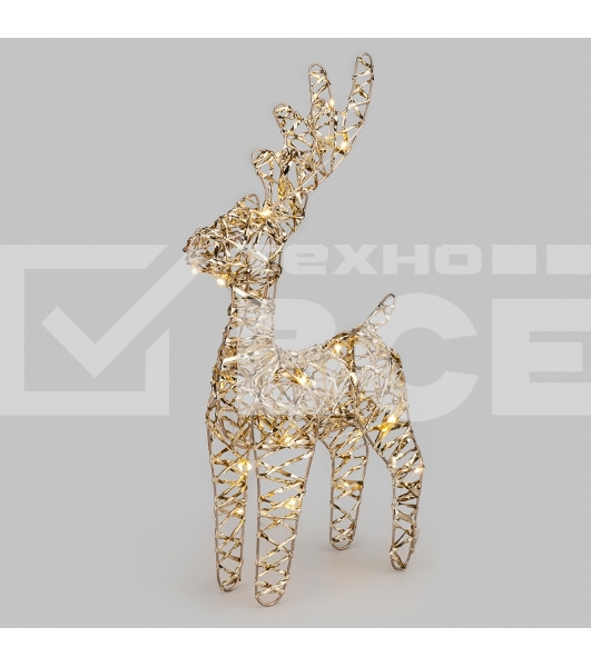 Светодиодная фигура Neon-night Олень 34см, цвет свечения теплый белый, питание 2хAA (не в комплекте)