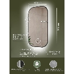 Зеркало Bau Black Rand 40х70, с LED фоновой подсветкой, бесконтактным сенсором, черной окантовкой, фото11