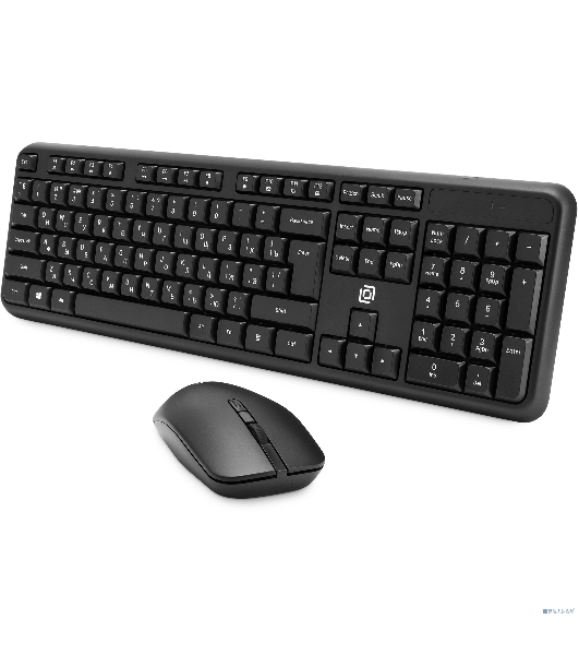 Комплект клавиатура+мышь Oklick S277W беспроводной, USB, 1600 DPI, чёрный