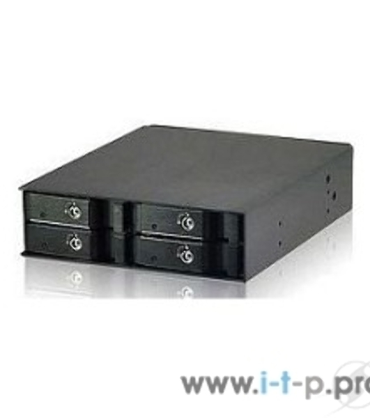 Опция к серверу Procase G2-104-SATA3-BK / SAS 12G Hot-swap корзина 4 SATA3/SAS 12G, черный, с замком, hotswap mobie rack module for 2,5' HDD(1x5,25) 2xFAN 40x15mm