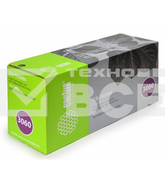 Картридж лазерный Cactus CS-TN3060 черный для Brother HL-5130/5140/5150D/5170DN (6700стр.)