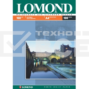 Фотобумага LOMOND Односторонняя Матовая A4/160/100л.