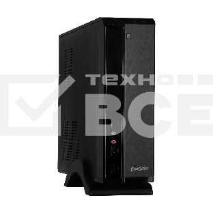 Компьютерный корпус Exegate EX268690RUS Компьютерный корпус MiniITX Exegate MI-207 Black, miniITX/mATX, <M400, 80mm>, 2*USB, Audio