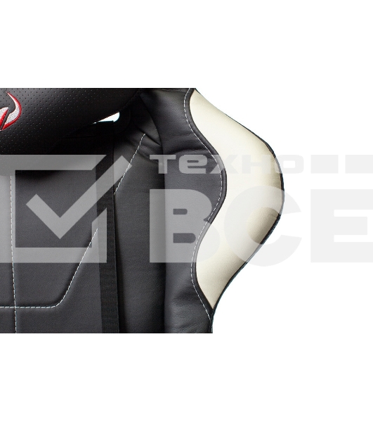Кресло игровое Бюрократ VIKING 5 AERO WHITE черный/белый искусственная кожа