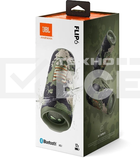 Портативная акустика JBL Flip 6, камуфляж