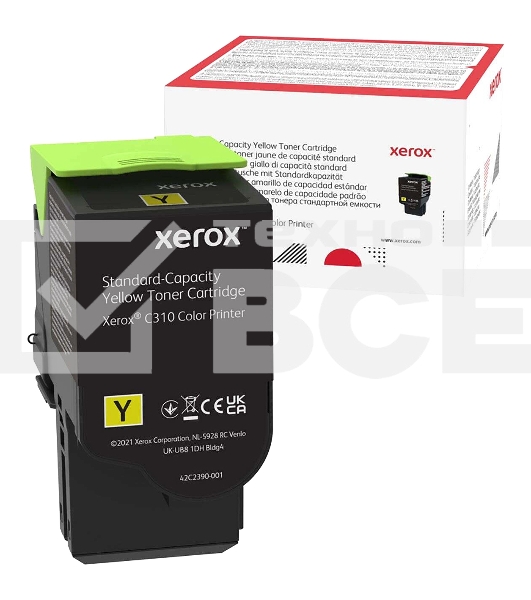 Картридж лазерный XEROX C310 желтый 2K (006R04363)