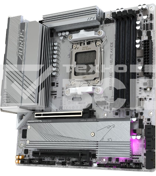 Материнская плата Gigabyte B650M AORUS ELITE AX ICE SocketAM5 AMD B650 4xDDR5 mATX AC`97 8ch(7.1) 2.5Gg RAID+HDMI+DP