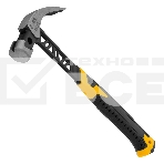 Молоток-гвоздодер Denzel 450 г, цельнокованый, боек с магнитом, двухкомп. обрезин. рук-ка, фото4