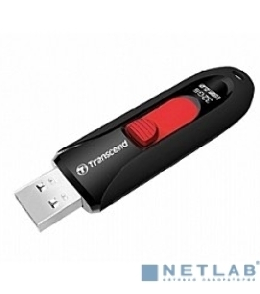 Флешка USB Transcend Jetflash 590 (TS32GJF590K), 32Gb, USB 2.0, R/W 15/5, черный/красный