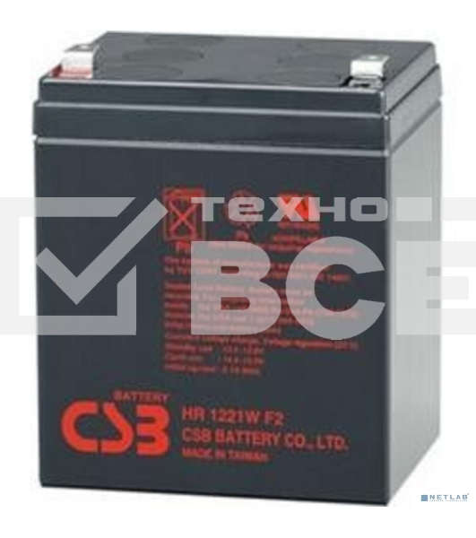 Батарея CSB HR 1221W (12V, 5Ah) F2