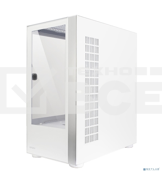Компьютерный корпус Ginzzu GL770 FAN 12MW6 RGb*4 USB3.0 CRC10 белый