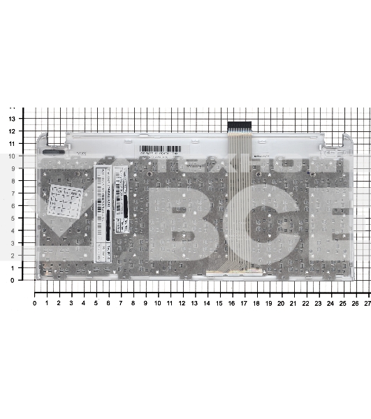 Клавиатура для ноутбука Asus Eee PC 1015 белая с рамкой