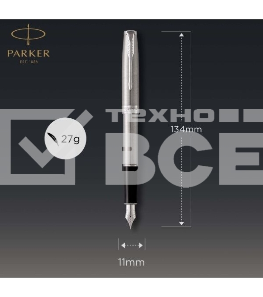 Ручка перьевая Parker Sonnet Core F526 (CW1931509) Stainless Steel CT F сталь нержавеющая