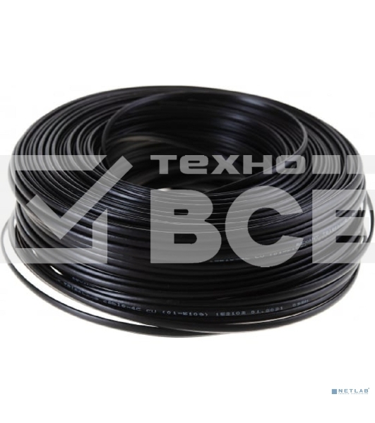 Телефонный кабель Rexant ШТЛП 4 жилы Cu, черный, 100 м