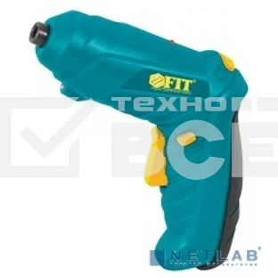 Отвертки аккумуляторные FIT 80233 Отвертка Акк. {4,8В; 180об/мин; 2,5Нм; 1(Ni-Cd)0,8Ач; 3-5ч.; рез. накл.; подсвет.;трансформ.; короб}