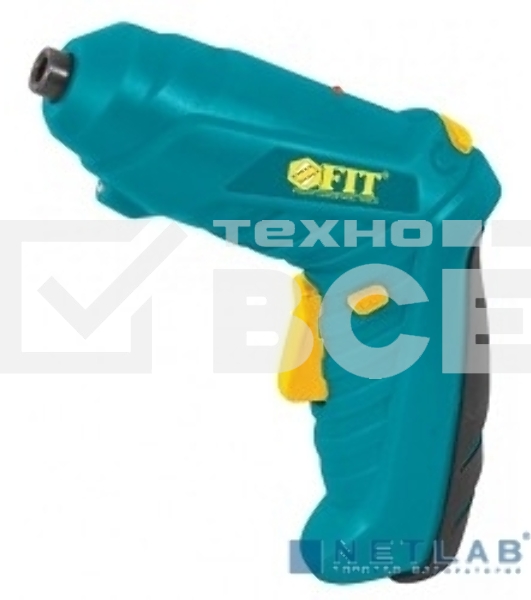 Отвертки аккумуляторные FIT 80233 Отвертка Акк. {4,8В; 180об/мин; 2,5Нм; 1(Ni-Cd)0,8Ач; 3-5ч.; рез. накл.; подсвет.;трансформ.; короб}