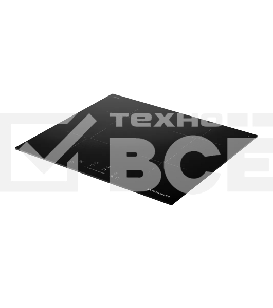 Варочная поверхность Kuppersberg ICI 604 60 см, индукция, High-Tech, inverter, прямой край, 9 уровней мощности, бустер, Stop and Go, автоматическое отключение, таймер, индикатор остаточного тепла, сенсорное/слайдерное управление, цвет черный
