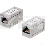 Проходной адаптер (coupler) Cabeus, RJ45(8p8c), кат. 5е, экр., металл, фото 1