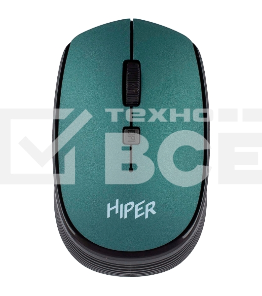 Мышь беспроводная HIPER HOMW-084 зеленый, 1600 dpi, радиоканал, USB, кнопки - 4