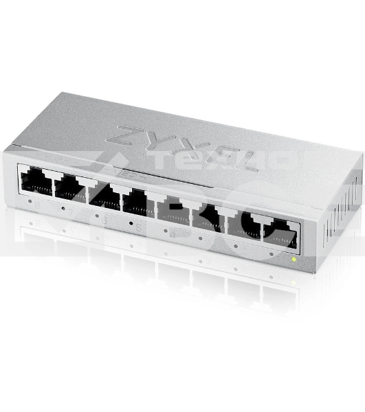 Коммутатор Zyxel GS-108B v5, 8 портов 1000 Мбит/с, настольный, металлический корпус