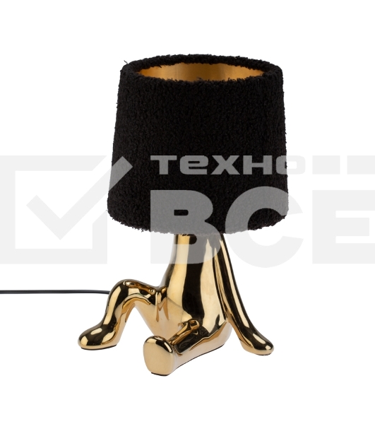 Светильник декоративный Rexant человечек, золотой с черным абажуром, Е27