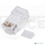 Коннектор RJ-45, Filum FL-NA-PLUG6-2 6 кат., со вставкой, 8p8c, 30 мкм, универсальный, для одножильного и многожильного кабеля, уп/100 шт, фото 1