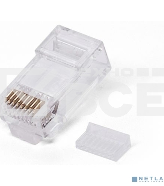 Коннектор RJ-45, Filum FL-NA-PLUG6-2 6 кат., со вставкой, 8p8c, 30 мкм, универсальный, для одножильного и многожильного кабеля, уп/100 шт