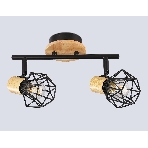 Светильник Ambrella light TR8752/2 BK/WD черный/дерево IP20 E27/2 310*115*200, фото5