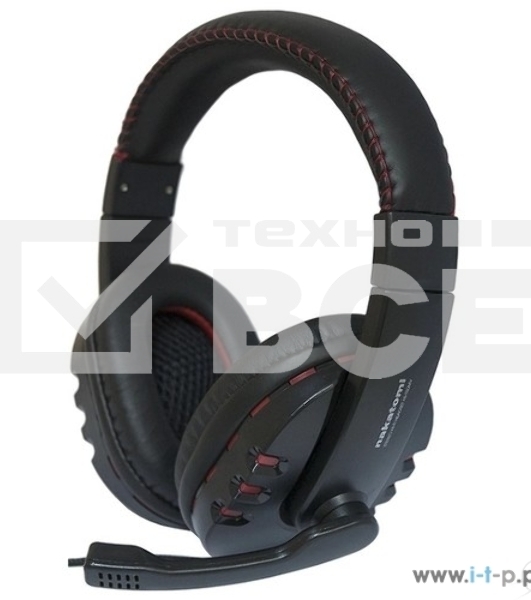 Гарнитура проводная Nakatomi HS-T50MV черный (c рег. громкости)