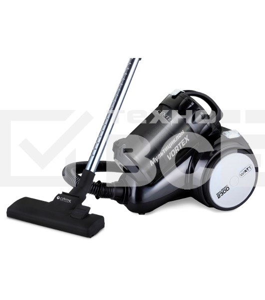 Пылесос Centek CT-2524 циклон, 2300/420Вт (!!!), низкий уровень шума, телескоп (черный/серый)