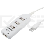 Разветвитель USB 2.0 Rexant на 4 порта белый, фото 1