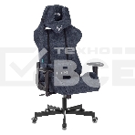 Кресло игровое Бюрократ VIKING KNIGHT LT27 FABRIC синий крестовина металл/пластик, фото7