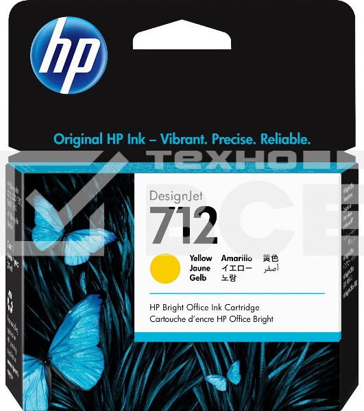 Картридж струйный HP 712 3ED69A желтый (29мл) для HP DJ Т230/630