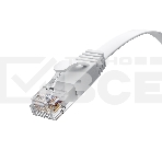 Патч-корд GCR PROF плоский прямой 3.0m, UTP медь кат.6, белый, 30 AWG, ethernet high speed 10 Гбит/с, RJ45, T568B, GCR-52867, фото5