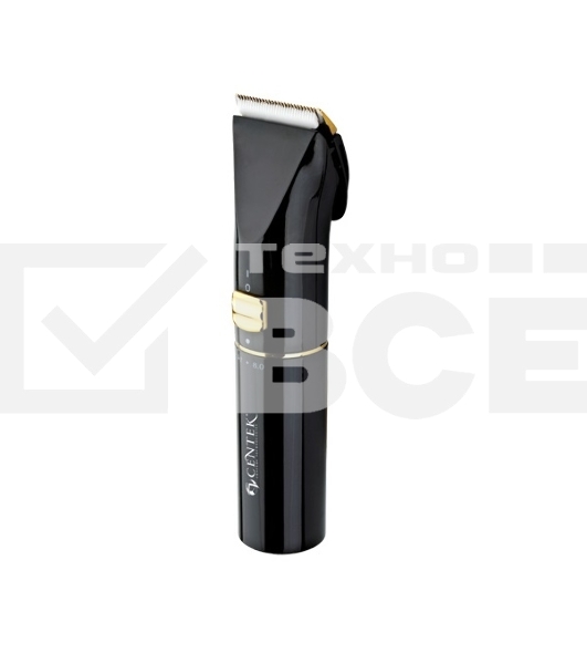 Машинка для стрижки Centek CT-2119 (черный/золотой) сеть/аккум, ножиТИТАН+КЕРАМИКА, 180 мин от батареи