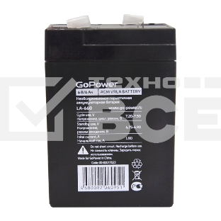 Аккумулятор свинцово-кислотный GoPower LA-660 6V 6Ah (1/20)