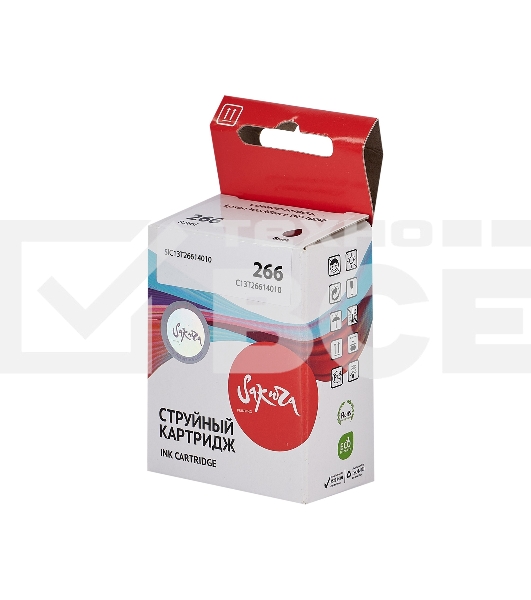 Струйный картридж Sakura C13T26614010 (266 Black) для Epson, черный, 8,8 мл., 250 к.