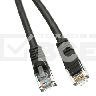 Патч-корд NTSS NTSS-PC-UTP-RJ45-5e-5.0-LSZH-BL NTSS-PC-UTP-RJ45-5E-5.0-LSZH UTP RJ-45 вил.-вилка RJ-45 кат.5E 5м черный LSZH (уп.:1шт) 26AWG